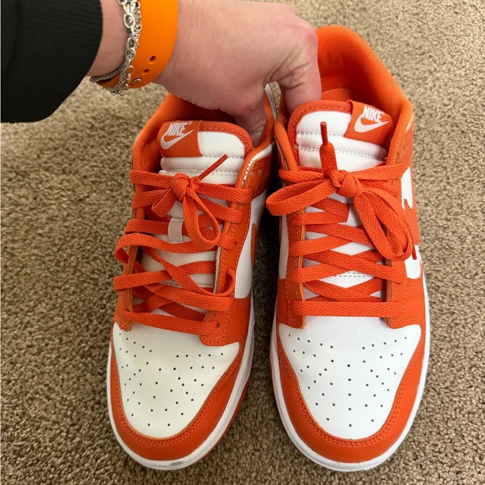 Nike White and Orange Low-Top Sneakers - Picture 2 of 6